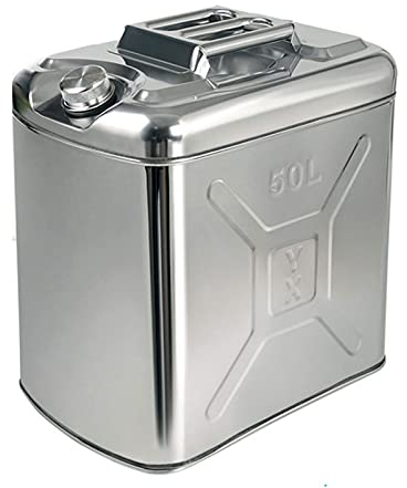 CGF- Benzinkanister 5L, 20L, 25L, 30L, 50L, 60L - Tragbarer Motorrad-Kraftstoffbehälter aus Metall - Diesel, Benzin, Öl, Wassertank - UN-Zulassung