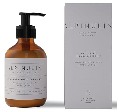 ALPINULIN NATURAL NOURISHMENT Bodylotion Damen 200ml - Gebirgsquelle für die Haut für feuchtigkeitsspendende Körperpflege, Mit Hyaluronsäure, Aloe Vera & Mandelöl
