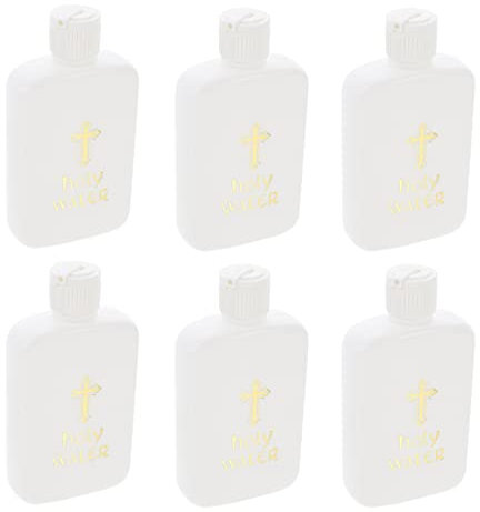 MAGICLULU 6 Piezas Botella De Agua De Pascua Frasco De Agua Contenedores De Viaje De Vidrio Santo De Plastico Portatil Garrafas Casa De Molusco El Plastico Boda Decoraciones