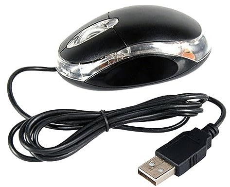 Mikikit Optical Usb Wired Mouse for Pc Desktop Laptop, Ergonomic Silent Click Computer Mouse, Ideal for Office and Home Use