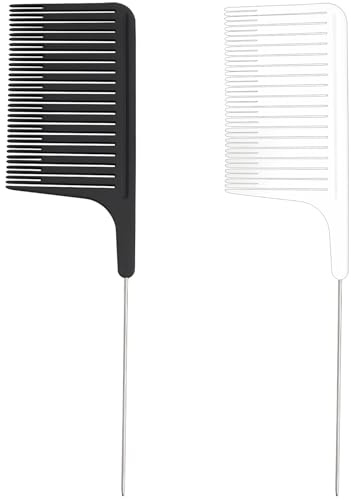 Professional Hair Stylist Comb, Ergonomic Design, Hair Highlight with Stainless Steel Rat Tail, Premium Material – Versatile & Safe for Salon and Home Use