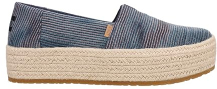TOMS Valencia_blackSneaker para Mujer, Denim Azul Marino, 37.5 EU