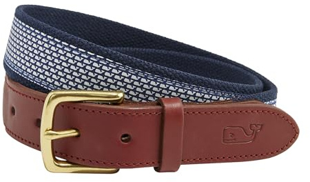 Vineyard Vines Men's Micro Whale Classic Canvas Club Belt Belt (pack of 1)