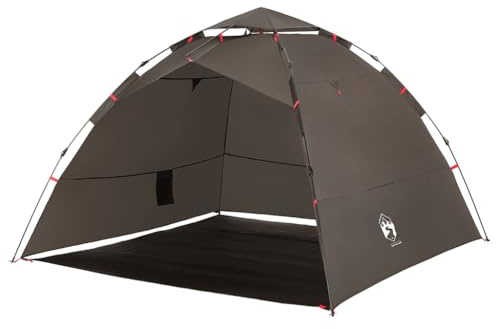vidaXL Tienda de Pesca 4 Personas Apertura rápida marrón