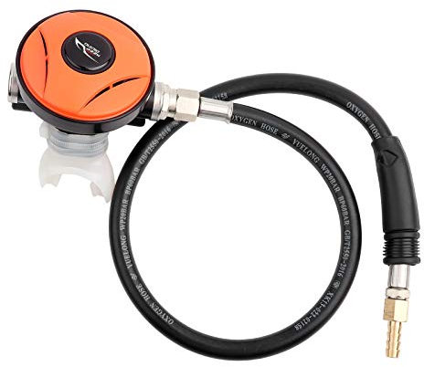 Akozon Qualitäts-Tauchschnorchel 2. Stufe Atemregler Explorer, Langlebiges Harz- und Silikon-Tauchausrüstungszubehör mit Ergonomisch Geformtem Mundstück