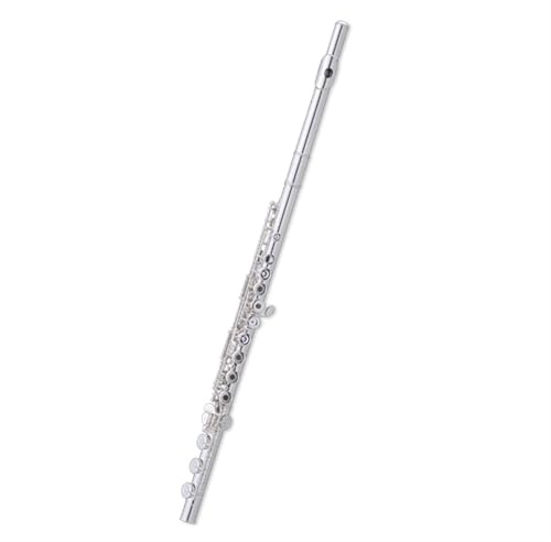 Querflöte Instrument Professionelles Flöteninstrument C-Stimmung 16 Löcher Gebogen Mit E-Tonart Versilbert Für Anfänger(Open)