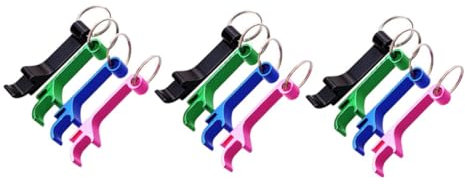 MAGICLULU 14pcs Keychain Bottle Opener Aluminum Alloy Creative Keychain Portable Mini Drink Opener