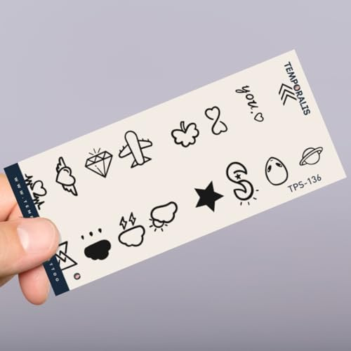 Tatuaggio DITA - Temporalis® | Tatuaggi temporanei uomo donna, tatuaggi finti vegani e waterproof - Certificato UE - Dura 1-2 settimane [ Tattoo Funny Set – 16 motivi ]