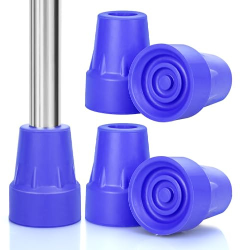 NVGFTG 4 Stück Krücken Gummi, 19 mm Gehstock Gummipuffer, Walking Stöcke Gummipuffer, Gummifuß für Krücken, rutschfeste Gummispitzen, Gummifüße Schutzkappen für Gehstock Gehstöcke