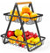 Soporte para frutas de 2 niveles, cestas de frutas de metal, cesta de frutas, cesta de frutas, cesta de frutas, soporte para frutas, soporte para cocina, cesta de frutas para cocina, estante de