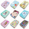 WWYSSZ 9 Pezzi Mini Scatole Rettangolari Metallo, Multicolore Contenitore Metallo Piccola Scatola Vuote di Latta con Coperchio, per Caramelle, Chiavi, Pillole, Piccoli Oggetti, 9x6,5x2,5cm, cartoon