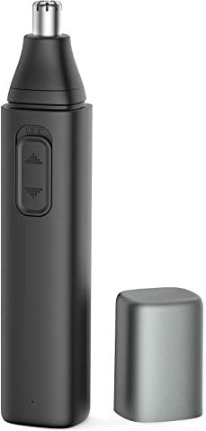 Ear and Nose Hair Trimmer for Men Women Rechargeable Trimmer with Dual Edge Blades Easy Cleaning (Black)
