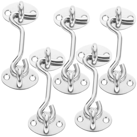 TOPPERFUN 5pièces Et Fermetures à Oeil Inoxydable Lot De Idéals Pour Portes Fenêtres Et Sheds Sécurisés Et