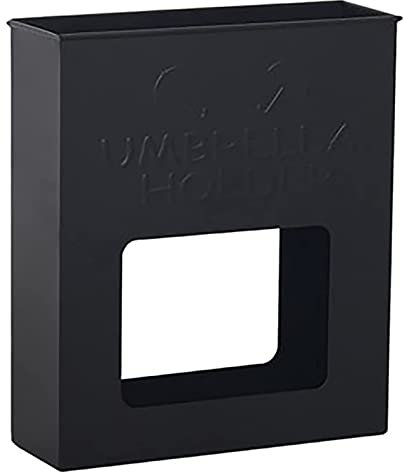 GZSLKSCD - Paragüero de Metal con Bandeja antigoteo, Moderno, Hueco, para Puerta, vestíbulo, Pasillo, Organizador (Negro, 35 x 12 x 40 cm)