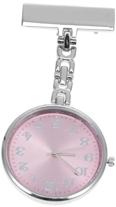 BESPORTBLE Schwesternuhr mit Clip Anhängeruhr für Klinikpersonal Klare Anzeige Legierung und Glas Pflegeruhr für Einsatz in Klinik