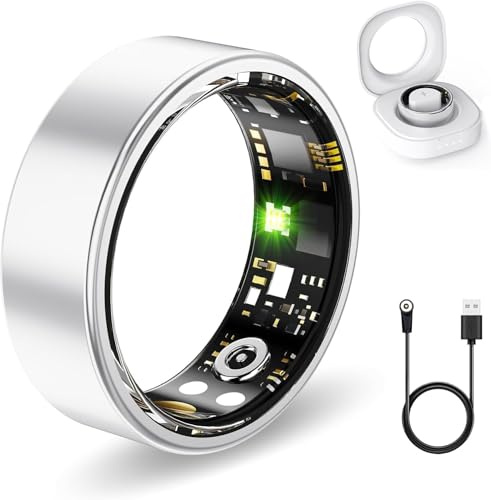 Anelli sanitari per donne e uomini, fitness tracker con frequenza cardiaca, ossigeno nel sangue, pressione sanguigna, monitoraggio del sonno, contapassi, senza costi di abbonamento, anello
