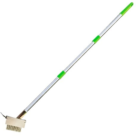 Nettoyeur de joints - Brosse désherbante 2 en 1 pour terrasses, brosse de désherbage en acier inoxydable | Outil robuste pour enlever la mousse et le mortier de joints, brosse à joints d'ardoise