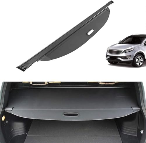 YanZB Kofferraum-Abdeckung, Für Kia Sportage R 2010-2015,Einziehbarer Kofferraumvorhang, Laderaumabdeckung, Kofferraumschutz, Gepäckraumabdeckung