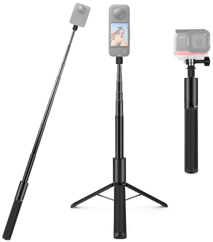 PULUZ 2-in-1 unsichtbarer Selfie-Stick + Stativ für Insta360 X5 /X4/X3, Insta 360 GO 3S, Ace Pro, GO 3, X3, ONE RS Action-Kamera-Zubehör