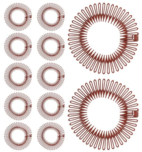 BESTYASH 12 piezas Peines Elásticos Invisibles para Mujer Peines Anchos para Cabello Suelto Herramienta Ligera y Portátil para Controlar Mechones Tipo de Peinados