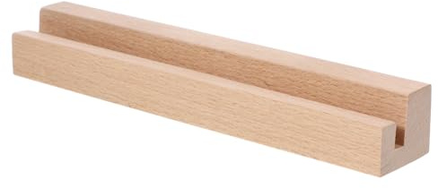 Angoily Holz Sockel Memo Kartenhalter mit Schlitz für Tischkalender Fotos Notizen Stabil Eleganter Schreibtisch Dekoration Natürlicher Holzlook für Büro und Zuhause