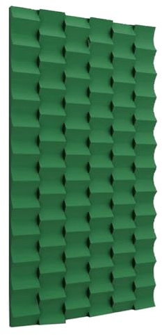 Artiz Panneaux Muraux 3D en PU pour Décoration Intérieure, Carrelage Mural Texturé 3D en Spray Briques Profilées en PU Imperméables pour Décoration Extérieure De Fond De Mur(Green,1PCS)
