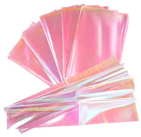 ORFOFE 40 Stück Schillernde Zellophanfolie 50cm x 60cm Irideszierende Geschenkverpackung Für Blumenkörbe Bastelarbeiten Selbstgemacht Kunsthandwerk
