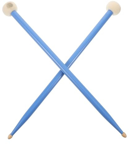 Hoement Maillets À Tambour À Double Tête Baguettes En Érable Avec Têtes En Feutre Pour Timbales Batterie Et Percussions 1 Paire Pour Répétition Et Performance