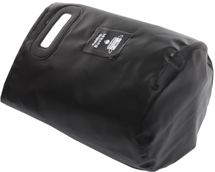 FOMIYES Cubo Plegable de Agua 20l Negro Portátil para Acampar y Pescar, Recipiente Multiusos para Lavado de Coche, Camping, Picnic y Actividades al Aire Libre