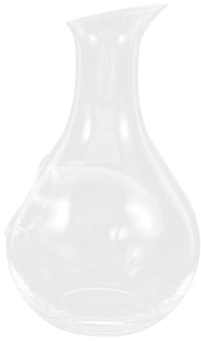 SOLUSTRE Japanese Style Crystal Glass Wine Decanter 385ml with Ice Chamber Lead-free Glass Carafe for Chilled Wine Serving at Home and Restaurant