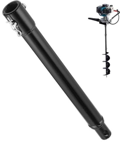 Drill Extension, Auger Extension Pole, 12 Inch Metal Auger Drill Bit Extender Easy to Install Garden Spiral Hole