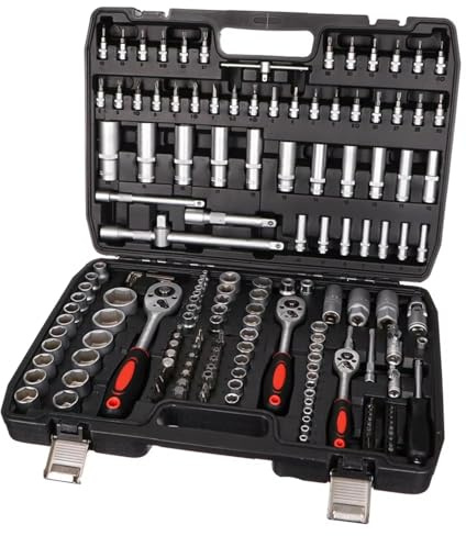 Cassetta Attrezzi Completa Kit Di Strumenti Per Chiavi A Cricchetto Set Di Bussole Da 172 Pezzi Con Cricchetti In Un Versatile Set Da 172 Pezzi Adatto Per Officina O Garage