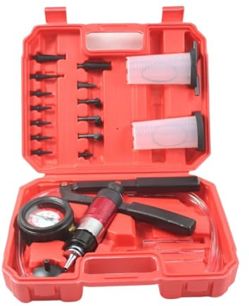 Kit De Bomba De Vacío Con Purga De Frenos, Diseño Portátil Y De Mano, 1 Juego, Kit De Dispositivo De Purga De Frenos Con Bomba , Probador De Vacío, Juego Completo De Accesorios, Para Extracció