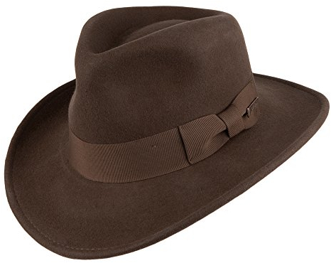 Dorfman Pacific Indiana Jones Promotion Fedora Hut - Braun - XL