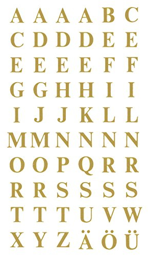 AVERY Zweckform 3727 Buchstaben Etiketten (A-Z 7,5mm, Folie, starker Halt) 120 Aufkleber