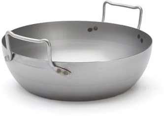 De Buyer - 5050.36 - Fritiertopf gewölbt, ohne korb - 36cm, Blau, Kupfer