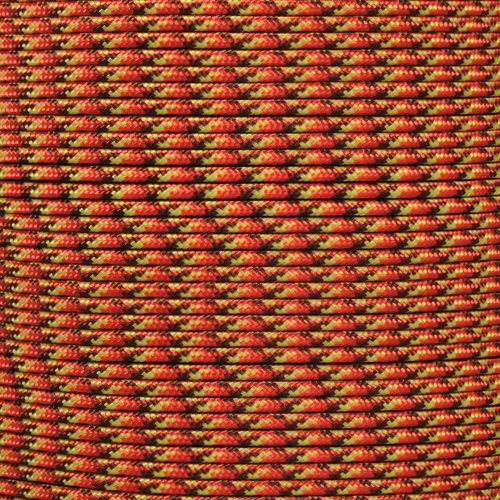 Paracord Planet Taktische Nylonschnur, 125 kg, Zugfestigkeit, 5 Stränge, Paracord-Spulen – 70 m und 300 m (Feuerball, 70 m)