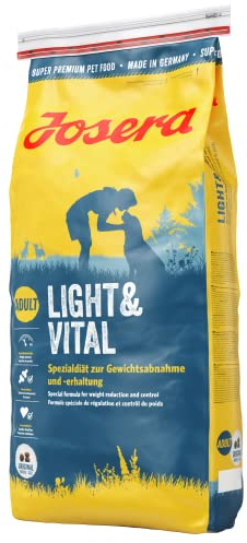 JOSERA Light & Vital (1 x 15 kg) | Adult | Premium Trockenfutter für ausgewachsene Hunde | Geflügel & Erbse | wenig Fett & viel Protein zur Gewichtskontrolle | weizenfrei | Hundefutter | 1er Pack