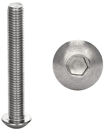 Linsenkopfschrauben Innensechskant M8x80 Edelstahl (10 Stück) ISO 7380 Flachkopfschrauben Edelstahlschrauben FASTON®