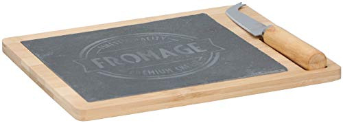 Alpina käsebrett mit Messer 24 x 20 cm Holz
