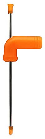 Strohhalm Edelstahl 1 STÜCK Bier Schnorchel Straight Stroh Bier Trichter Doppelt Schnorchel Trinken Bier Bar Werkzeuge Festivals Party Wiederverwendbare Strohhalm (Color : Orange)