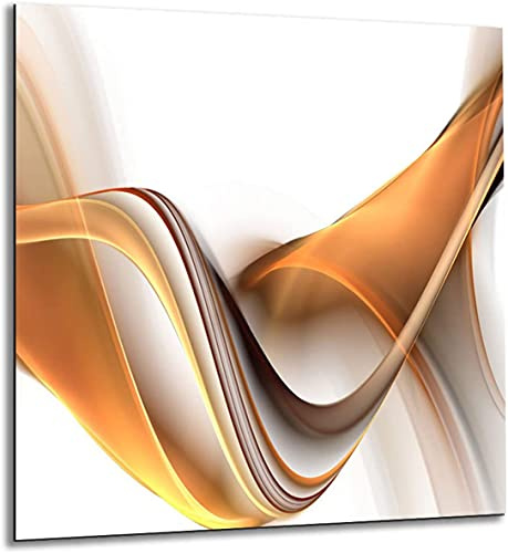 Crédence en verre trempé résistant à la chaleur - 60 x 65 cm - 4 mm d'épaisseur - Idéal derrière les cuisinières à gaz, en céramique et à induction - Facile à nettoyer et à suspendre