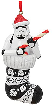 Nemesis Now Adorno Colgante de Stormtrooper en calcetín (11,5 cm), Blanco, 11.5cm, (B5779U1)