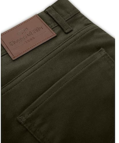 Hoggs of Fife Carrick Stretch Technical Moleskin Jeans Olive 40''