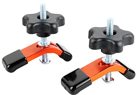 O'SKOOL Juego de 2 mini abrazaderas de sujeción, 3-1/3 pulgadas de largo x 1 pulgada de ancho, abrazadera de enrutador CNC en T