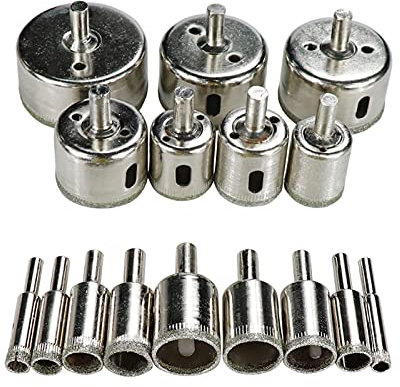 SYHML-SHOP 10 pcs / 28 pcs de Trous de Diamant, 6 à 60 mm en Diamant en revêtement Enduit (Color : No.8 28pcs Set)