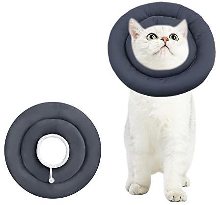 Halskrause Hund Katze Halskragen Leckschutz Hundekragen Weich Bequem Schutzkragen Einstellbar Schützend Kragen Haustier Hundehalskrausen Verhindern Kratzen Hundetrichter Katzen Halsband Schutz