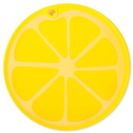 Dexas Citrus Slice Schneidebrett/Servierbrett, 22,9 cm, Zitrone