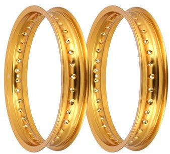 Lot de 2 jantes en aluminium 2,5 x 16, or anodisé