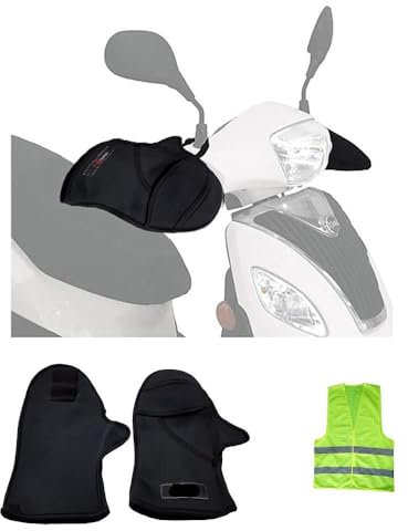 Compatible con Aprilia Pegaso 650 Trail Manguitos Funda para Manos DE Neopreno Impermeable para PUÑOS DE Manillar DE Moto Scooter FÁCIL Montaje